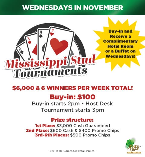 Mississippi Stud Tournaments