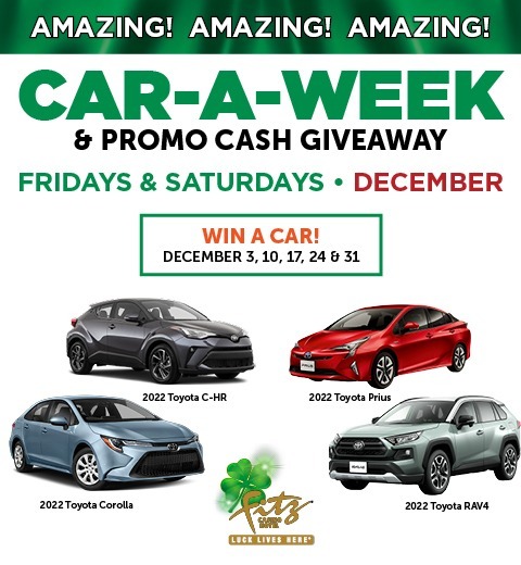 CAR-A-WEEK & PROMO CASH GIVEAWAY-DECEMBER